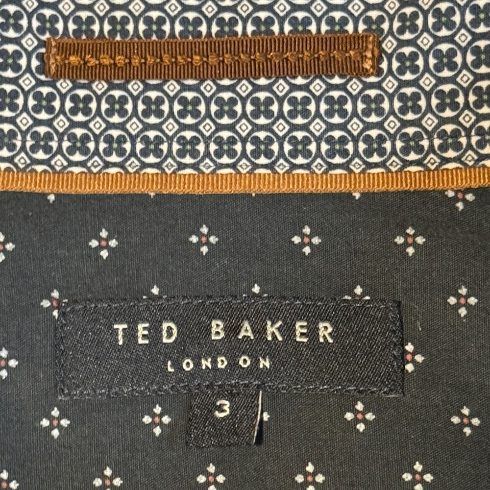 Ted Baker London Navy Checkered Button Down Shirt - Picture 8 of 11